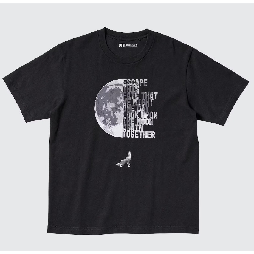 Uniqlo X Final Fantasy 16 Ffxvi Graphic Moon T-Shirt In Black